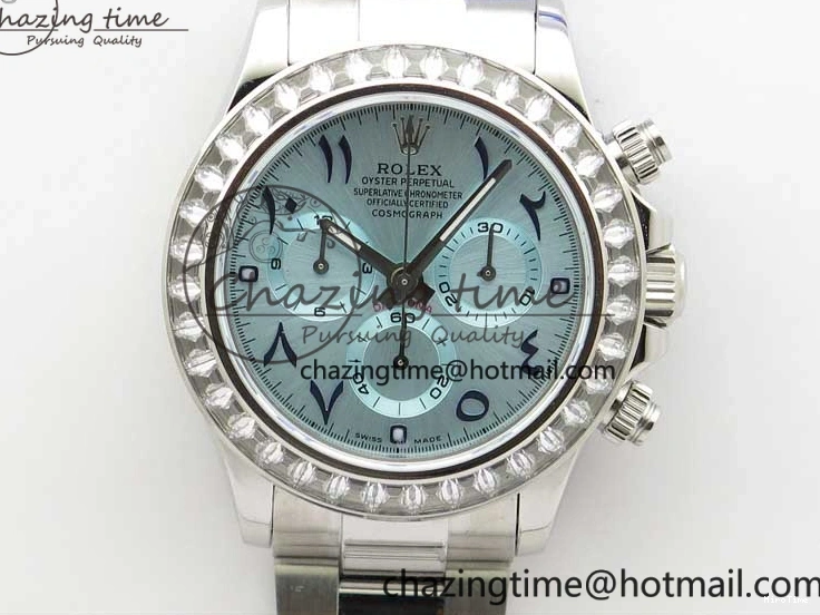 MiroTime 0423 Thermal Daytona 116506 Middle East Edition Bp Maker Best Edition Ice Blue Blue Arabic Dial Diam Bezel On SS Bracelet A 2895